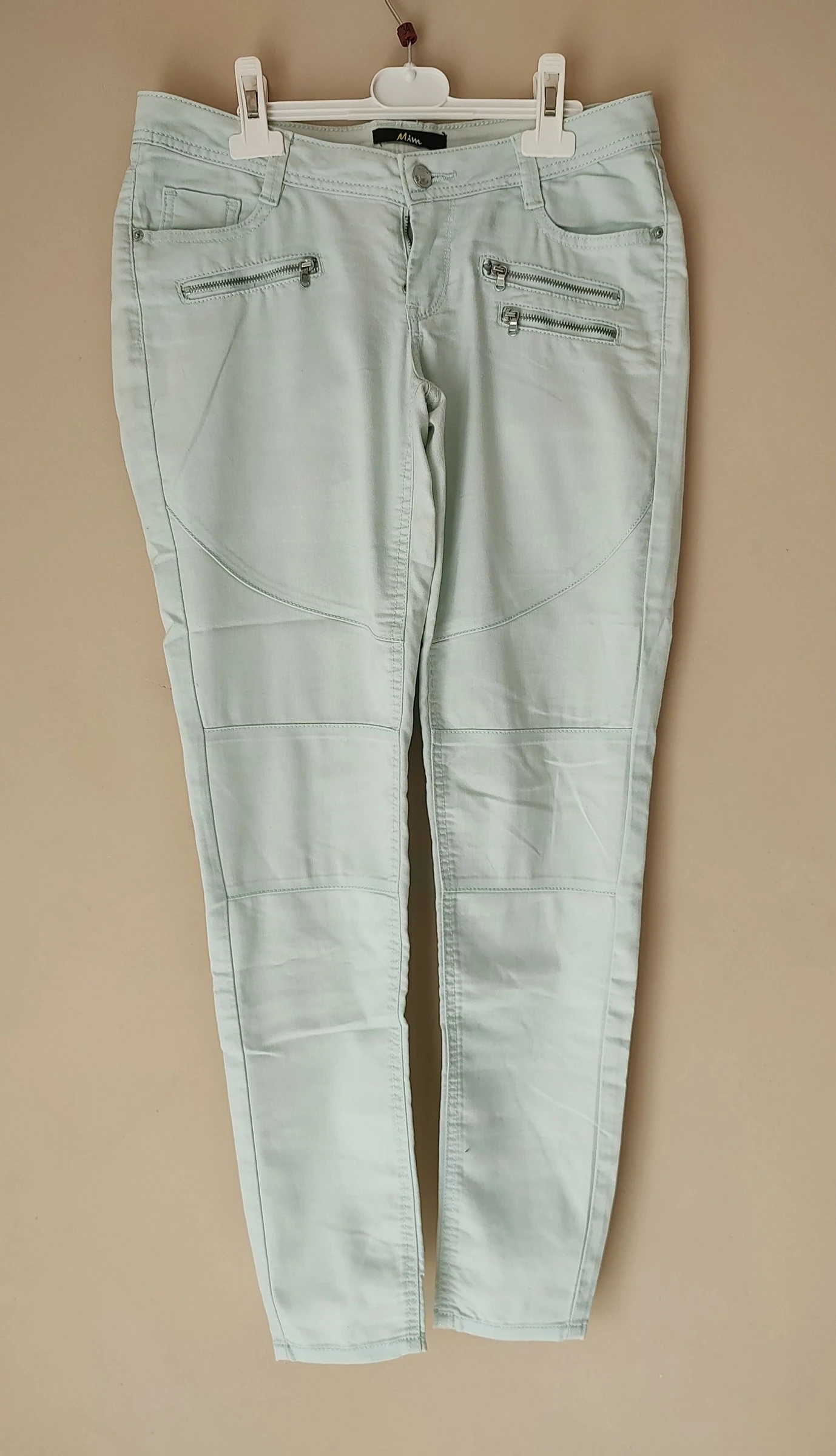 Pantalon slim vert d'eau - Mim - Taille 38/M